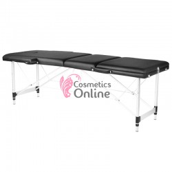 Pat de masaj 3 sectiuni structura aluminiu, model Comfort negru cod ACP 126969